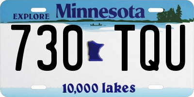 MN license plate 730TQU