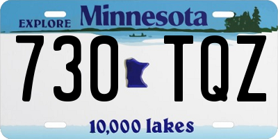 MN license plate 730TQZ