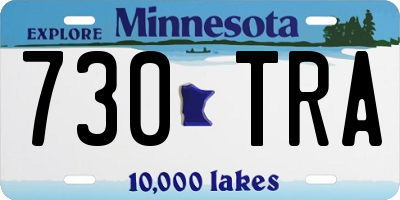 MN license plate 730TRA