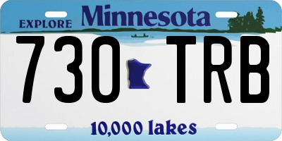 MN license plate 730TRB