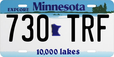 MN license plate 730TRF