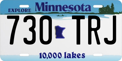 MN license plate 730TRJ