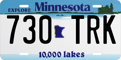 MN license plate 730TRK