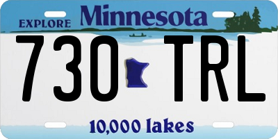 MN license plate 730TRL