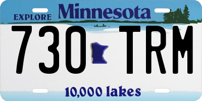 MN license plate 730TRM