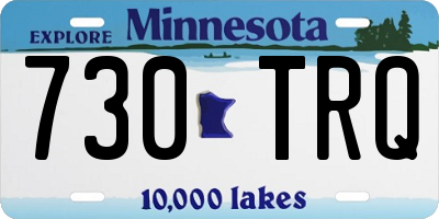 MN license plate 730TRQ