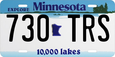 MN license plate 730TRS