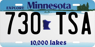 MN license plate 730TSA