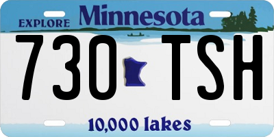 MN license plate 730TSH