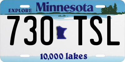 MN license plate 730TSL