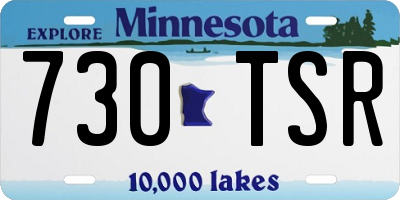 MN license plate 730TSR
