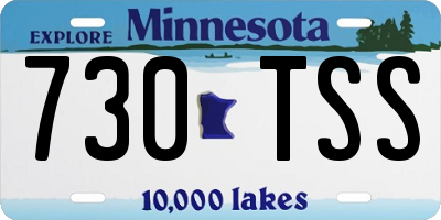 MN license plate 730TSS