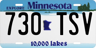 MN license plate 730TSV