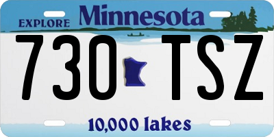 MN license plate 730TSZ