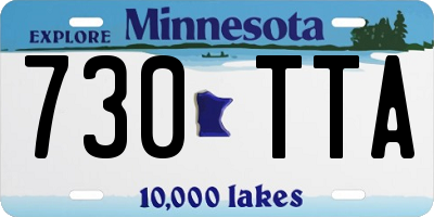 MN license plate 730TTA