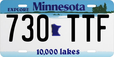 MN license plate 730TTF