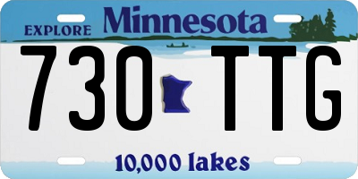 MN license plate 730TTG