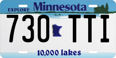MN license plate 730TTI