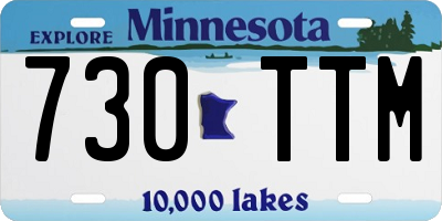 MN license plate 730TTM