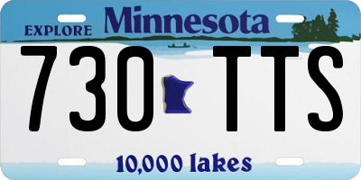 MN license plate 730TTS