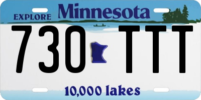 MN license plate 730TTT