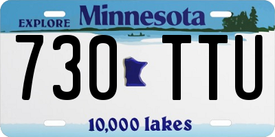 MN license plate 730TTU