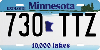 MN license plate 730TTZ