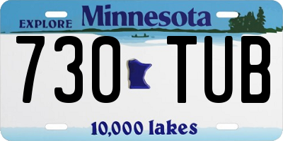 MN license plate 730TUB