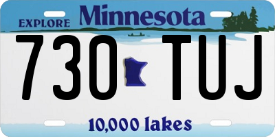 MN license plate 730TUJ