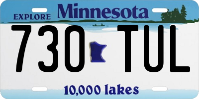 MN license plate 730TUL