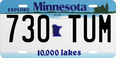 MN license plate 730TUM