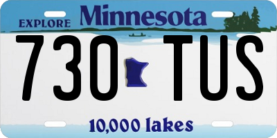 MN license plate 730TUS