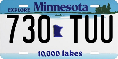 MN license plate 730TUU