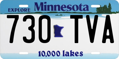 MN license plate 730TVA