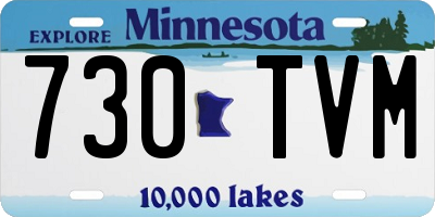 MN license plate 730TVM