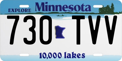 MN license plate 730TVV