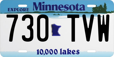 MN license plate 730TVW