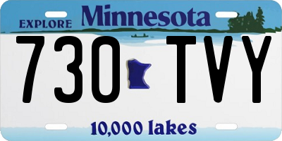 MN license plate 730TVY