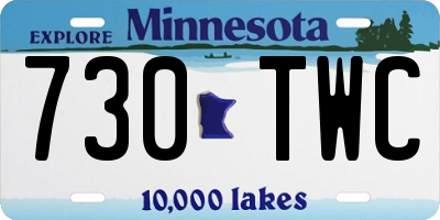 MN license plate 730TWC