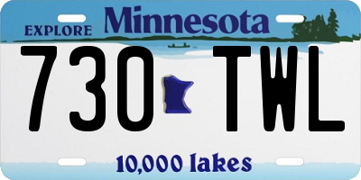 MN license plate 730TWL