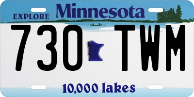 MN license plate 730TWM