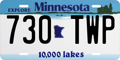 MN license plate 730TWP