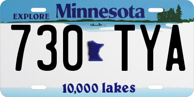 MN license plate 730TYA