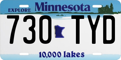 MN license plate 730TYD