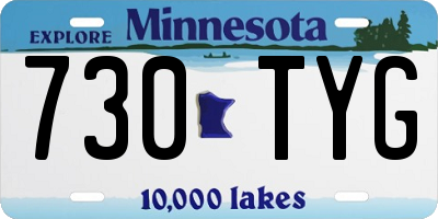 MN license plate 730TYG