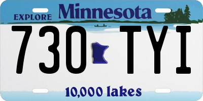 MN license plate 730TYI