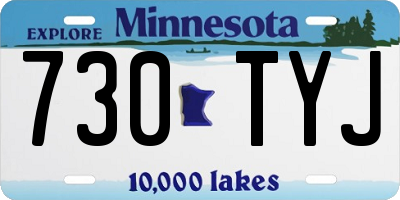 MN license plate 730TYJ