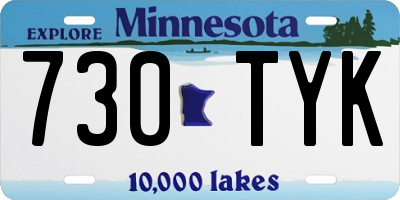 MN license plate 730TYK