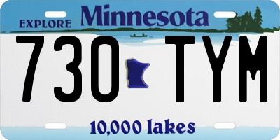 MN license plate 730TYM
