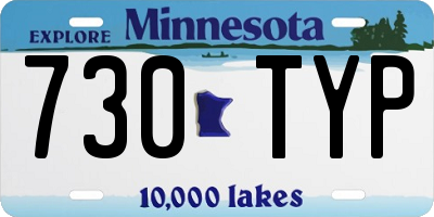 MN license plate 730TYP